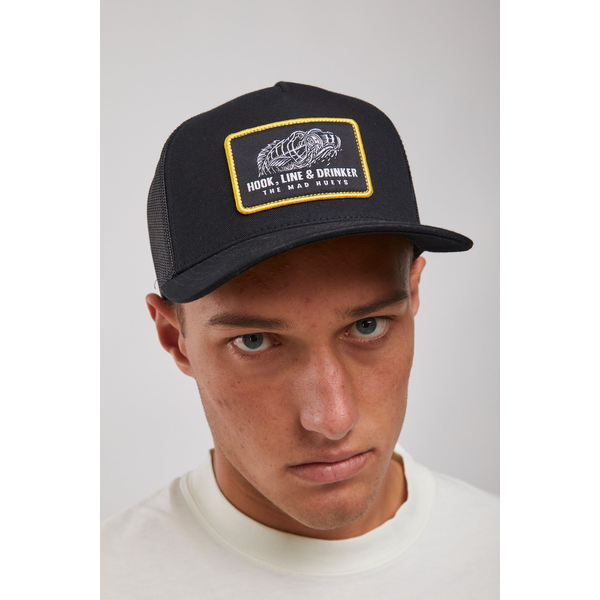 Mad Hueys - Hook Line Twill Trucker - Black