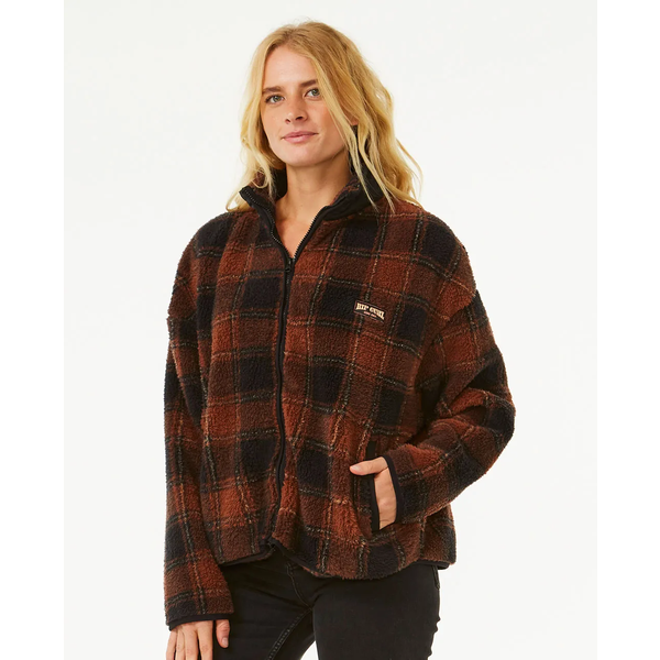 Rip Curl - Sea Of Dreams Check Fleece - Washed Black 