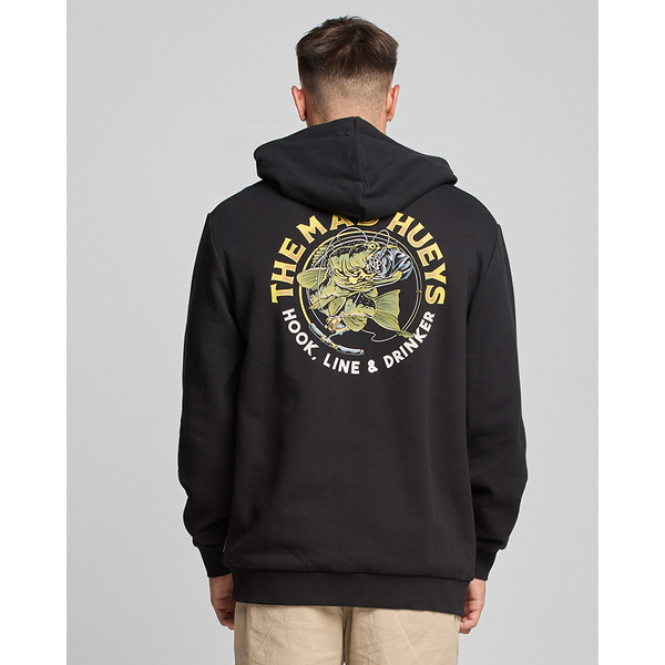 The Mad Hueys - Hook Line & Drinker Pullover - Black 