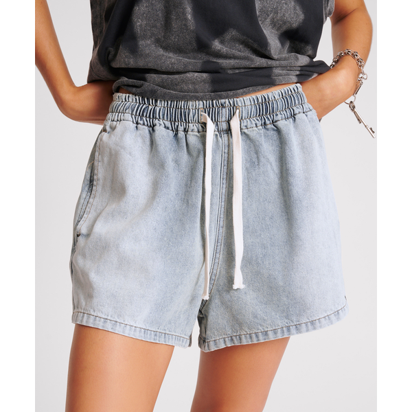 One Teaspoon - Blue Blossom Denim Boxer SHort - Blue Blossom