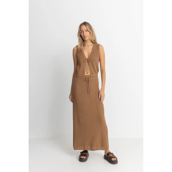 Rhythm - Jossie Knit Maxi Skirt - Chocolate  