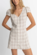 Rhythm - Rumi Check Cap Sleeve Mini Dress - Natural