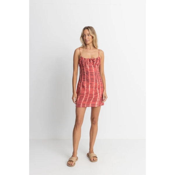 Rhythm - Sahara Tie Dye Mini Dress - Red 