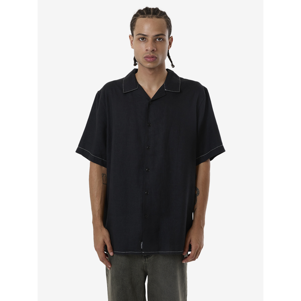 Thrills - Hemp Miniaml Thrills Contrast Stitch Bowling Shirt