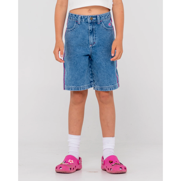 Rusty - Flip Girl Low Rise Wide Leg Denim Jort