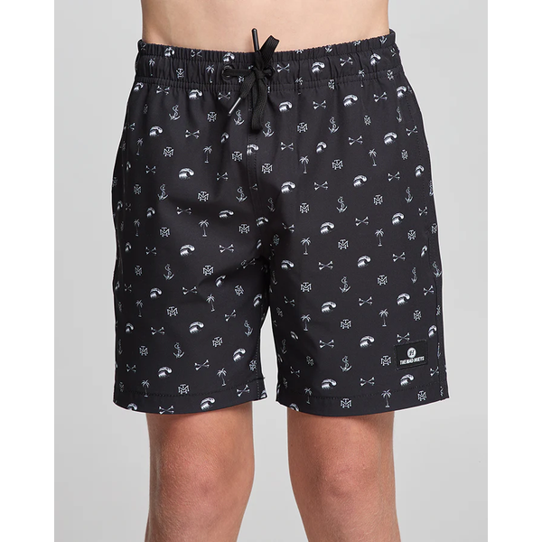 Mad hueys - Anchor Bones 14" Youth Swim Volley Short