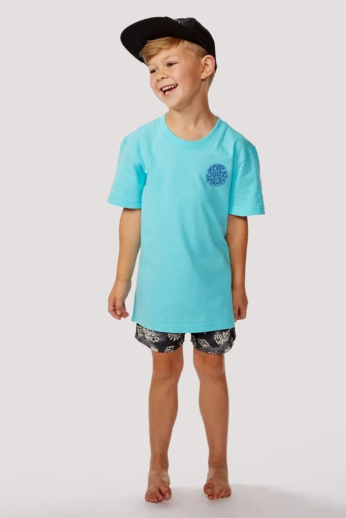 Rip Curl - Wetsuit Icon Tee - Aqua - Kids-Boys : We stock the very ...